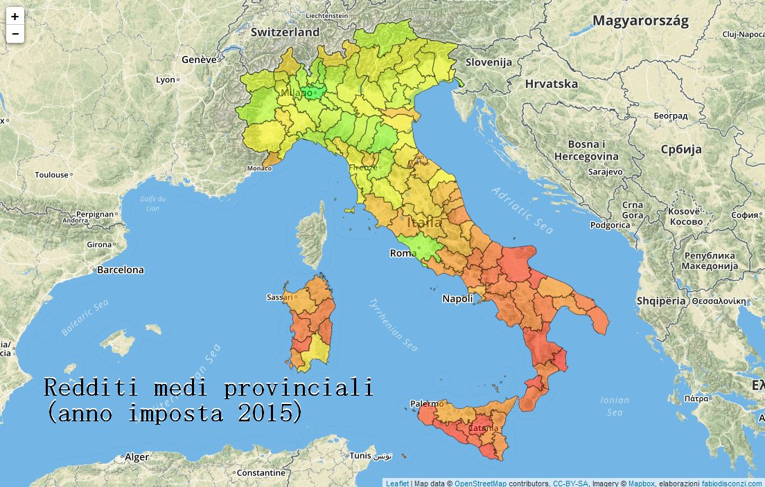 anteprima articolo Redditi dei cittadini italiani, anno imposta 2015 - edizione 2017