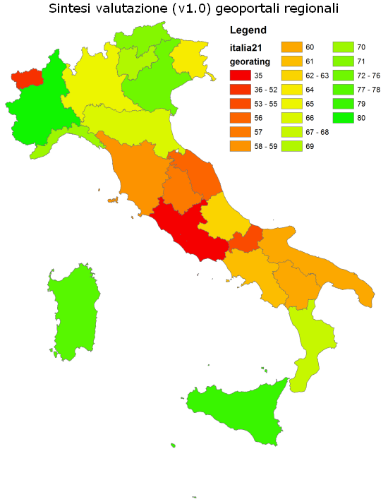 sintesi valutazione geoportali regionali italiani