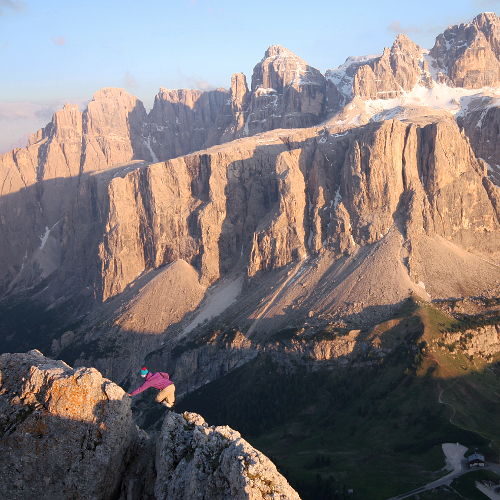 Tramonto su Sella e Passo Gardena