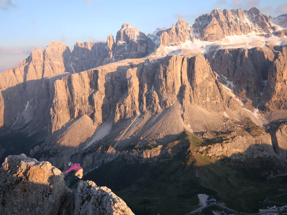 Tramonto su Sella e Passo Gardena