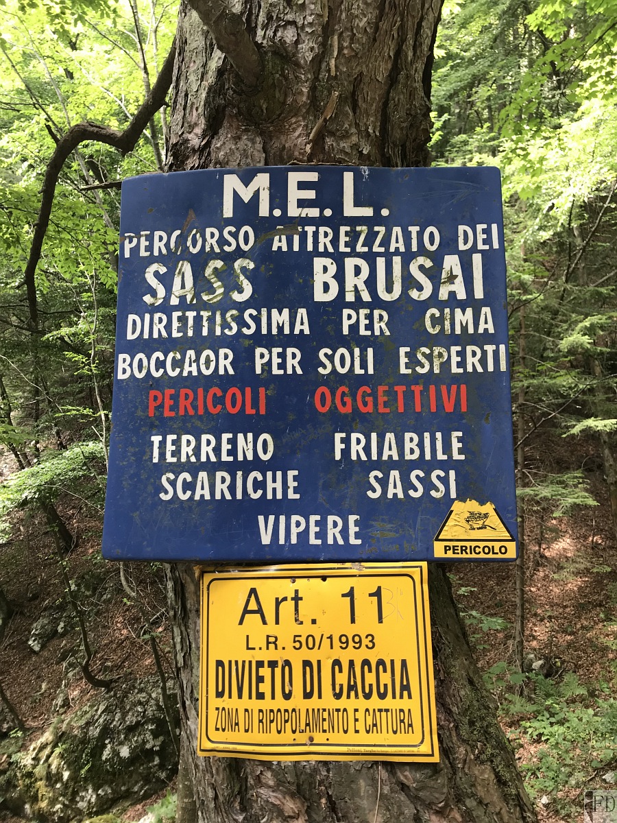 Deviazione per ferrata Sass Brusai
