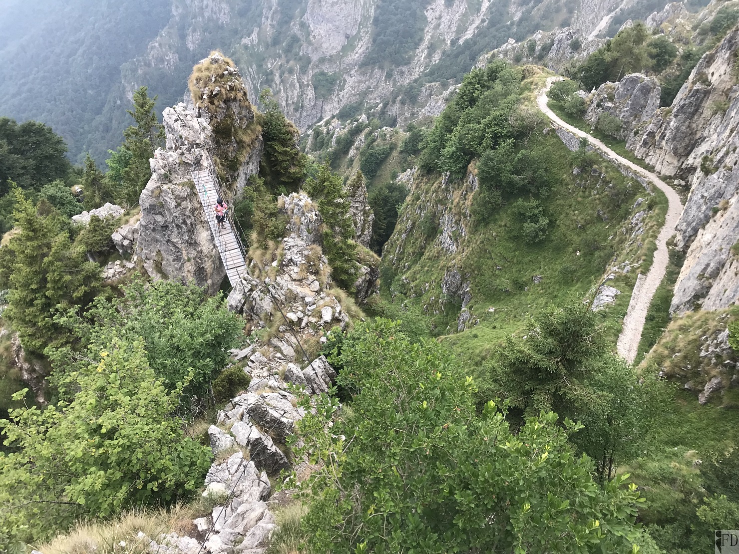 Panorama e ponte tibetano