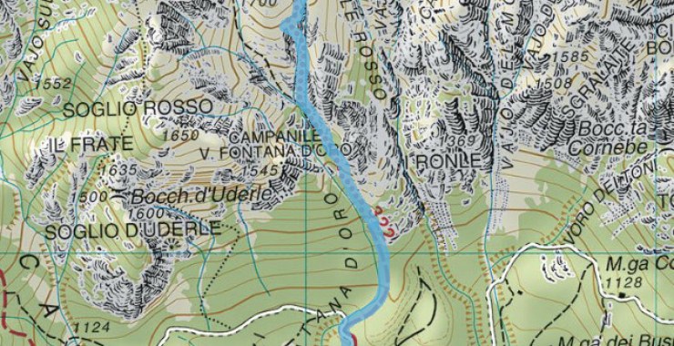 Cartina Val Fontana d'Oro